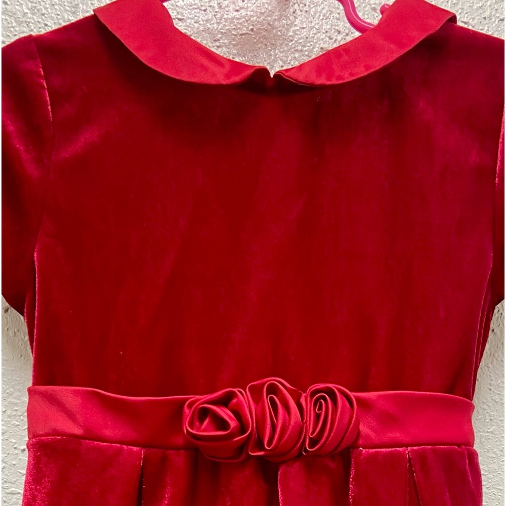 Rare Editions children’s red velvet little girls dress